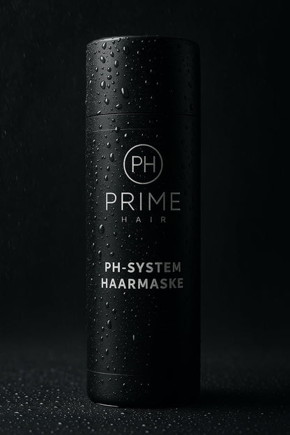 Prime Hair Haarmaske in der Dusche unter Wassertropfen
