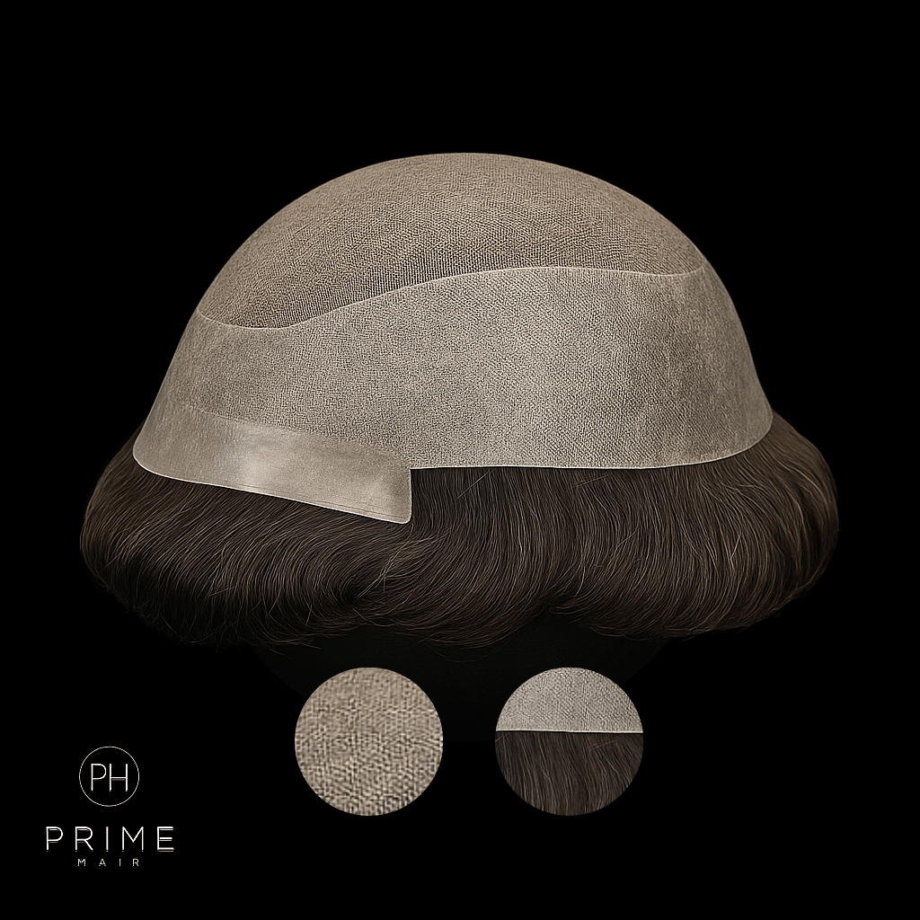 Haarsystem aus Full Lace + Folie am Rand